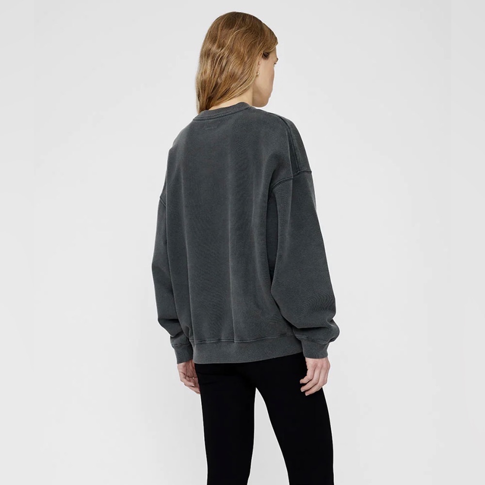 SOLD Anine Bing Harvey Crew Neck Butterfly in Washed Black Grey size M - Picture 3 of 15